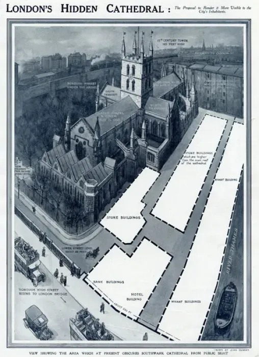 Framed Print : Proposal for Southwark Cathedral, London Framed Print : Proposal for Southwark Cathedral, London