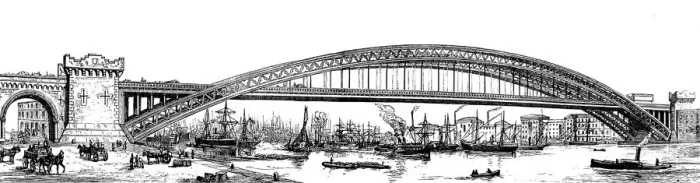 Framed Print : Proposed Bridge near the Tower of London, 1878