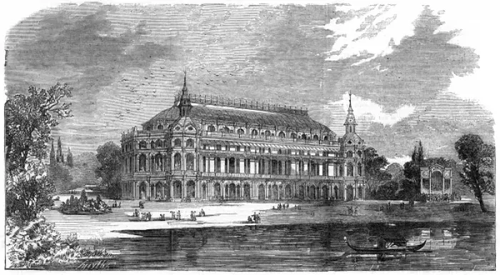 Framed Print : Proposed Concert Hall, Surrey Gardens, 1856 Framed Print : Proposed Concert Hall, Surrey Gardens, 1856