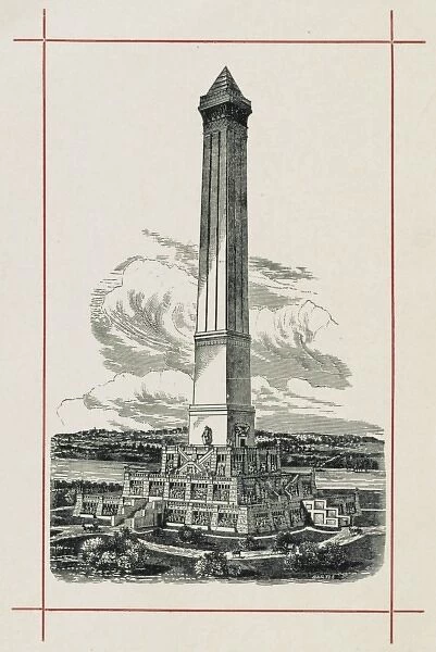 Proposed design for the completion of the Washington Monumen