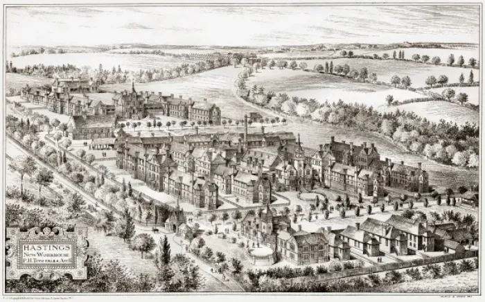 Framed Print : Proposed design for new Hastings Union workhouse Framed Print : Proposed design for new Hastings Union workhouse