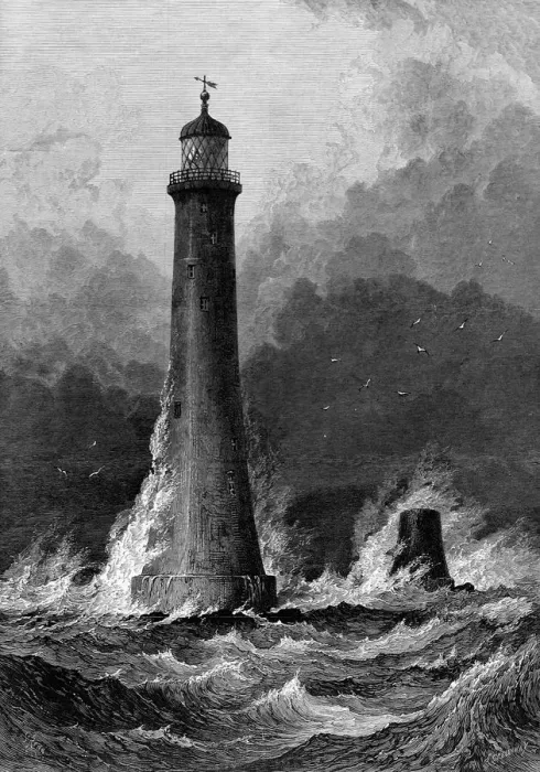 Framed Print : Proposed Eddystone Lighthouse, 1879 Framed Print : Proposed Eddystone Lighthouse, 1879