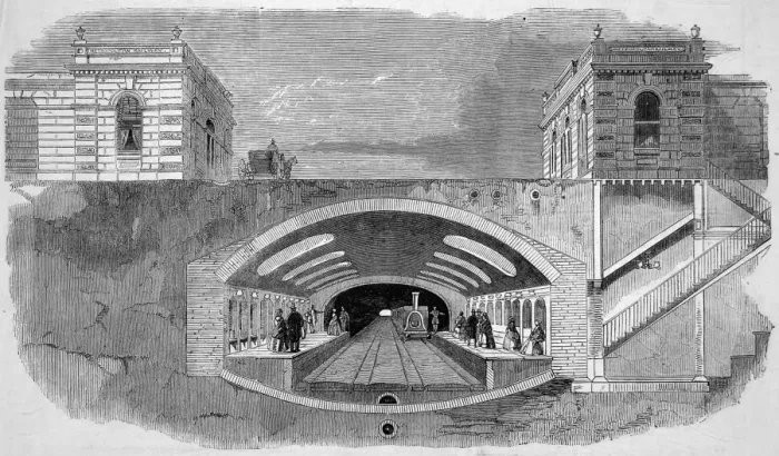 Framed Print : Proposed station at Baker Street Framed Print : Proposed station at Baker Street