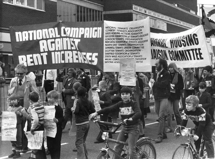 Framed Print : Protest, National campaign against rent increases Framed Print : Protest, National campaign against rent increases