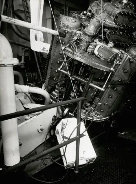 Framed Print : Prototype Deltic engine after the failure of the crane cable Framed Print : Prototype Deltic engine after the failure of the crane cable