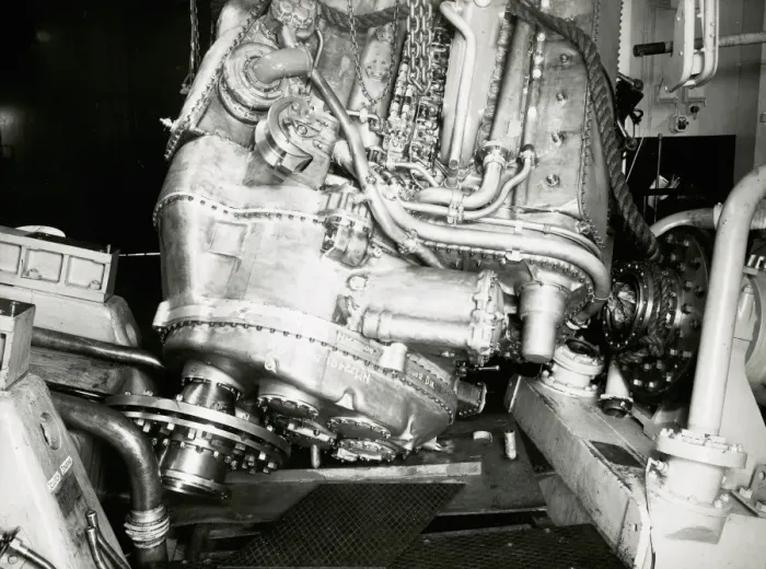 Framed Print : Prototype Deltic engine after the failure of the crane cable Framed Print : Prototype Deltic engine after the failure of the crane cable