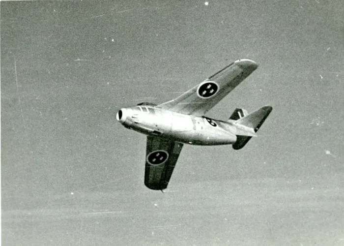 Framed Print : A prototype Saab J29 Framed Print : A prototype Saab J29
