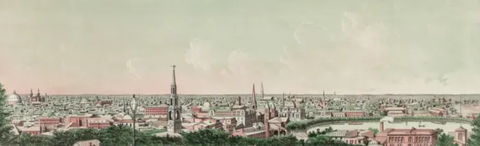 Framed Print : Providence - from Prospect Terrace, 1877 Framed Print : Providence - from Prospect Terrace, 1877