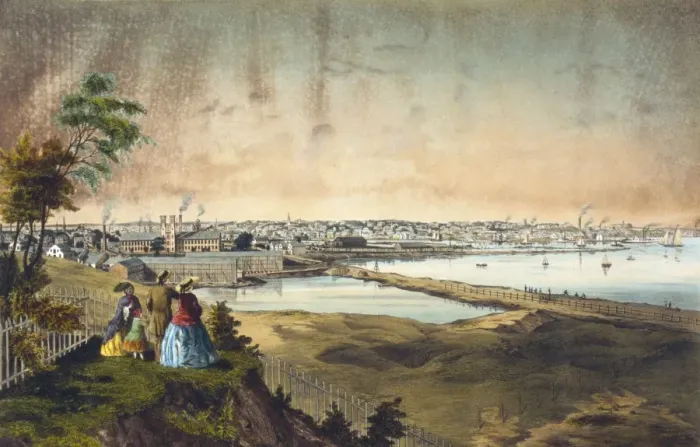 Framed Print : Providence, R. I. harbor view, taken from the grounds of Geo Framed Print : Providence, R. I. harbor view, taken from the grounds of Geo