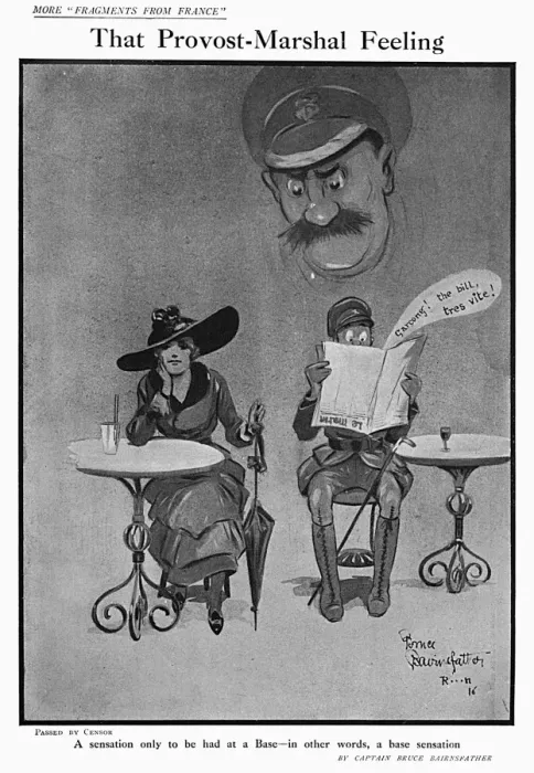Framed Print : That Provost-Marshal Feeling, by Bairnsfather Framed Print : That Provost-Marshal Feeling, by Bairnsfather