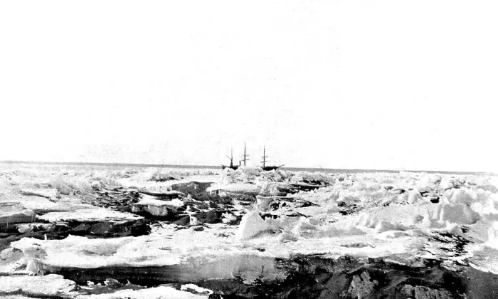 Framed Print : PRS Discovery in the pack ice, Antarctica, 1902 Framed Print : PRS Discovery in the pack ice, Antarctica, 1902