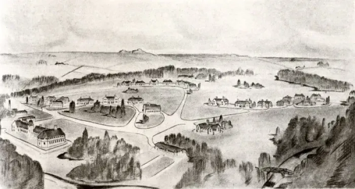 Framed Print : Prudhoe Colony for Mental Defectives - Birds Eye View Framed Print : Prudhoe Colony for Mental Defectives - Birds Eye View