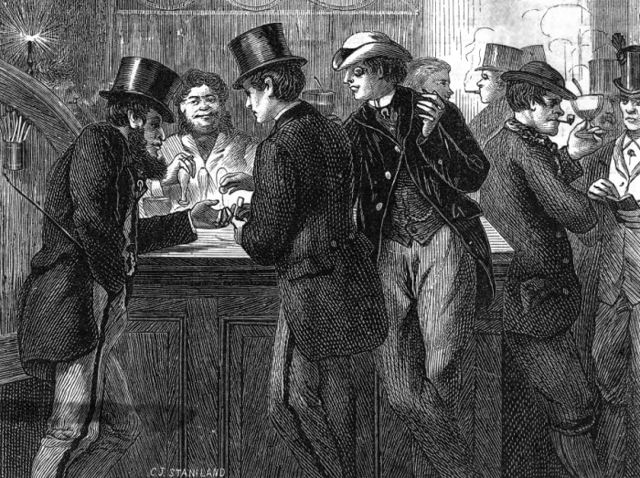 Framed Print : Pub Scene 1868 Framed Print : Pub Scene 1868