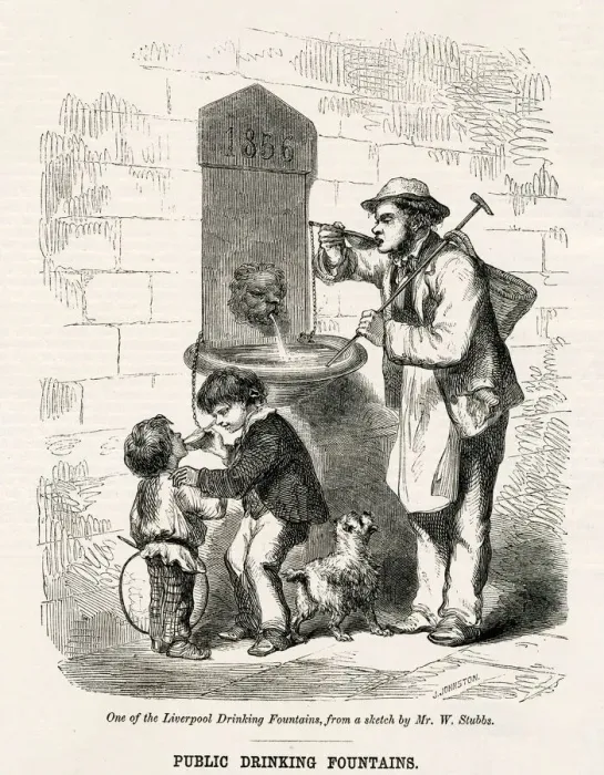 Framed Print : Public drinking fountain 1857 Framed Print : Public drinking fountain 1857