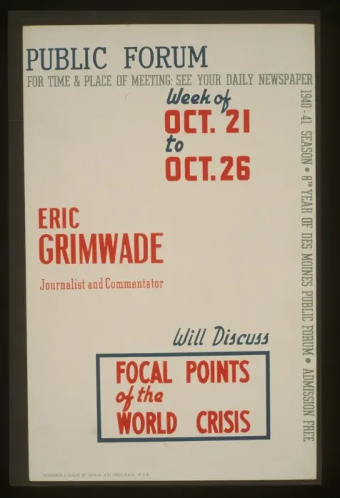 Framed Print : Public forum - Eric Grimwade, journalist and commentator, wi Framed Print : Public forum - Eric Grimwade, journalist and commentator, wi