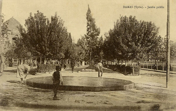 Public garden in Damascus, Syria