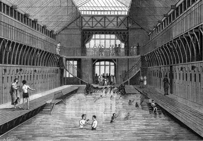 Framed Print : Public swimming bath, Rue Chateau-Landon, Paris Framed Print : Public swimming bath, Rue Chateau-Landon, Paris