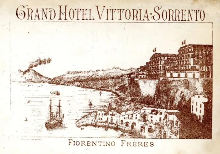Framed Print : Publicity Card, Grand Hotel Vittoria, Sorrento, Italy Framed Print : Publicity Card, Grand Hotel Vittoria, Sorrento, Italy