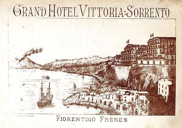 Publicity Card, Grand Hotel Vittoria, Sorrento, Italy