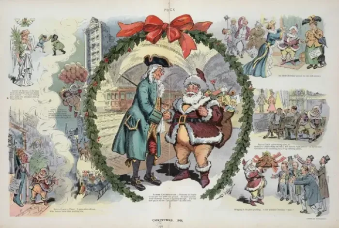 Framed Print : Puck Christmas 1904 Framed Print : Puck Christmas 1904