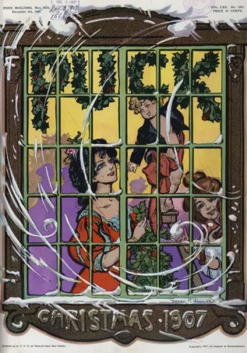 Framed Print : Puck Christmas 1907 Framed Print : Puck Christmas 1907