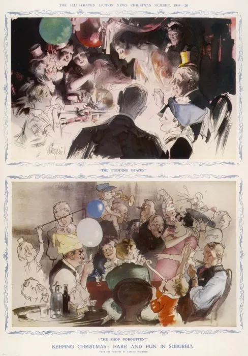 Framed Print : The Pudding Blazes (above), and The Shop Forgotten (below) Framed Print : The Pudding Blazes (above), and The Shop Forgotten (below)