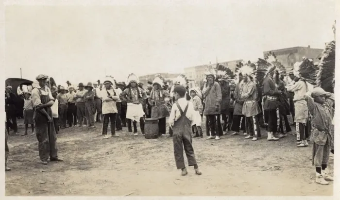 Framed Print : Pueblo Indians and locals, New Mexico, USA Framed Print : Pueblo Indians and locals, New Mexico, USA