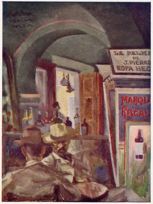Framed Print : Puerto Rico: inside a cafe. Date: 1909 Framed Print : Puerto Rico: inside a cafe. Date: 1909