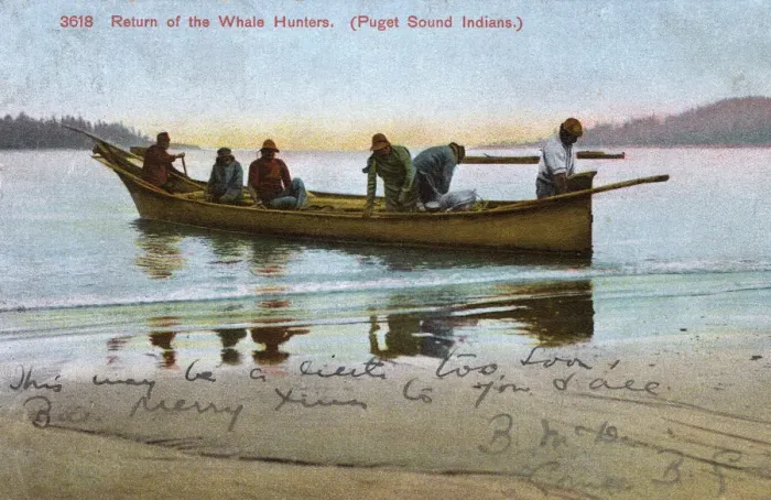 Framed Print : Puget Sound Indians, whale hunters, Washington State, USA Framed Print : Puget Sound Indians, whale hunters, Washington State, USA