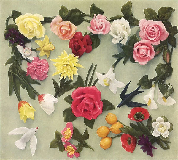 Pulled-Sugar Flowers Date: 1935
