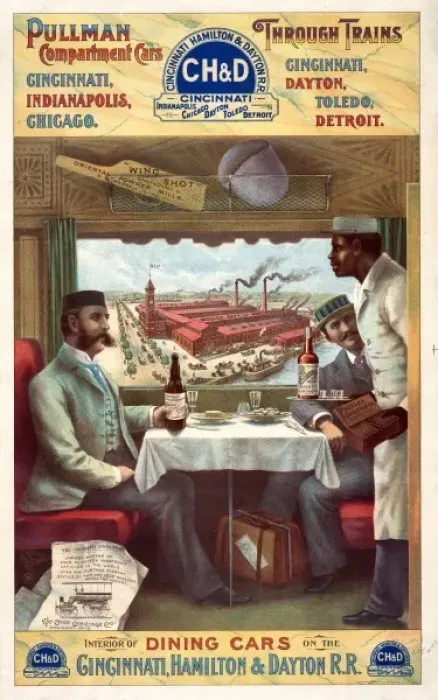 Framed Print : Pullman compartment cars through trains -- interior of dinin Framed Print : Pullman compartment cars through trains -- interior of dinin