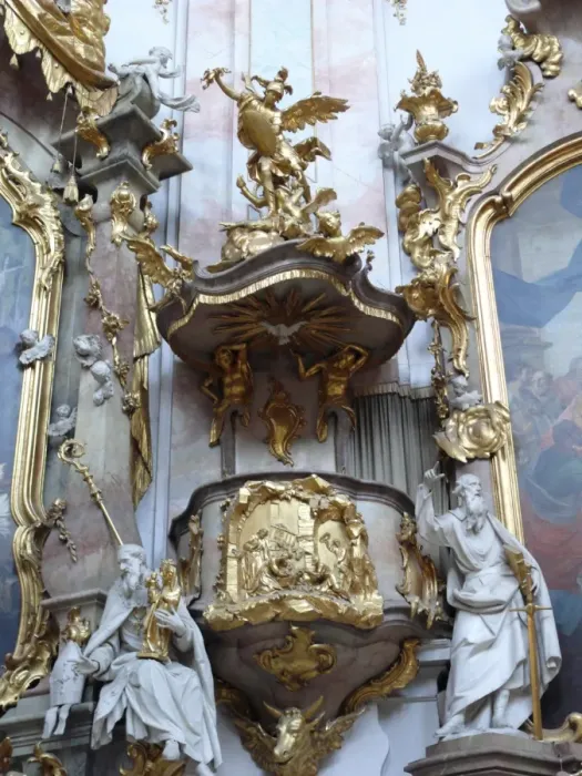 Framed Print : Pulpit, Ettal Monastery, Upper Bavaria, Germany Framed Print : Pulpit, Ettal Monastery, Upper Bavaria, Germany