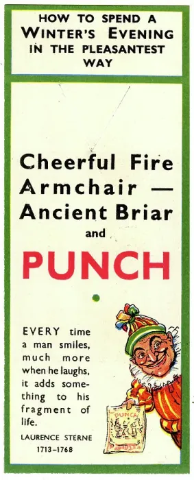 Framed Print : Punch magazine, advertising bookmark Framed Print : Punch magazine, advertising bookmark