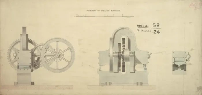 Framed Print : Punching and shearing machine Framed Print : Punching and shearing machine