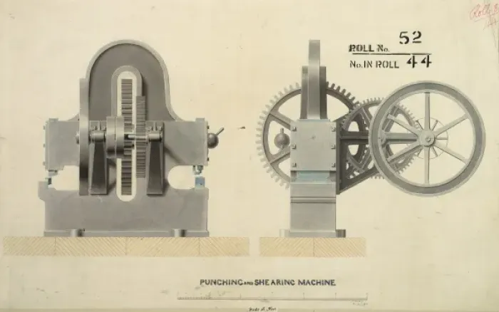 Framed Print : Punching and shearing machine Framed Print : Punching and shearing machine
