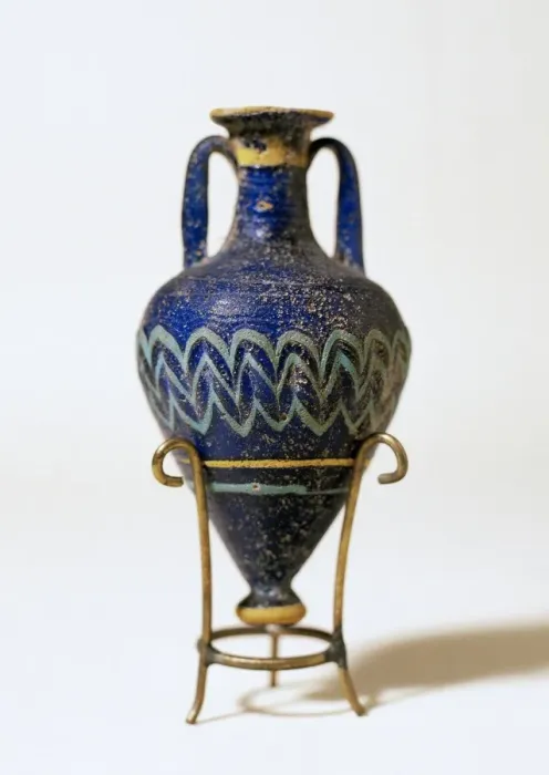 Framed Print : Punic-Phoecian glass. Bottle. Polycrome. 6th-4th C. BC Framed Print : Punic-Phoecian glass. Bottle. Polycrome. 6th-4th C. BC