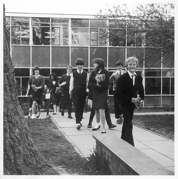 Pupils coming out of Holmshill Middle School