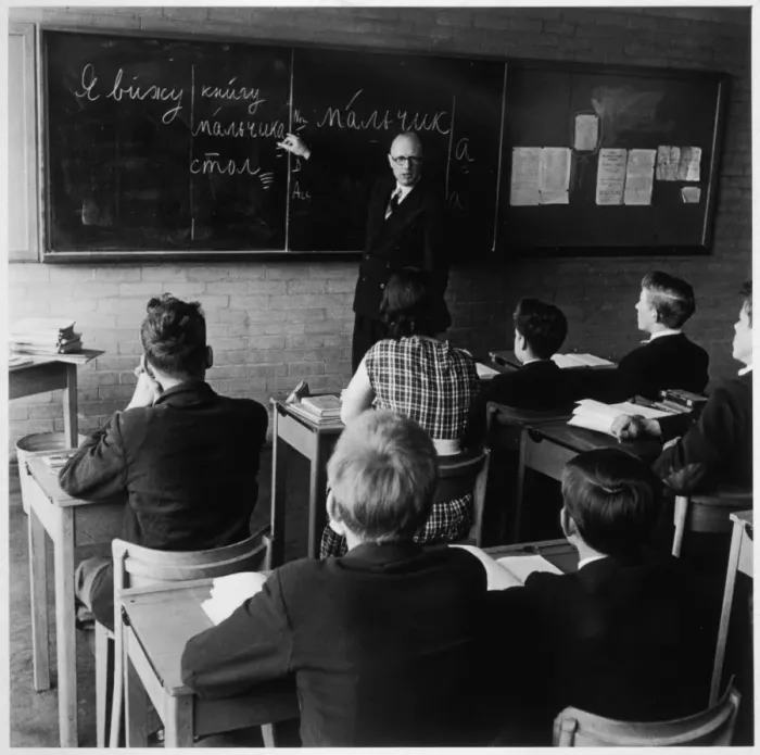 Framed Print : Pupils Learning Russian Framed Print : Pupils Learning Russian