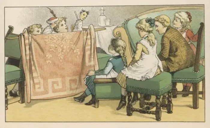 Framed Print : Puppet Show 1884 Framed Print : Puppet Show 1884