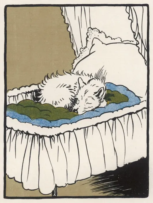 Framed Print : Puppy Asleep in Cot Framed Print : Puppy Asleep in Cot