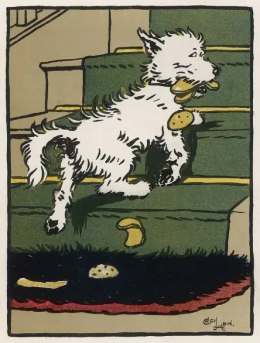 Framed Print : Puppy Goes Upstairs Framed Print : Puppy Goes Upstairs