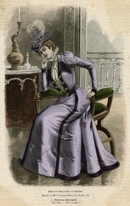 Framed Print : Purple Ensemble 1899 Framed Print : Purple Ensemble 1899