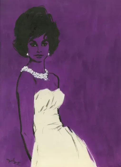 Framed Print : Purple woman by David Wright Framed Print : Purple woman by David Wright