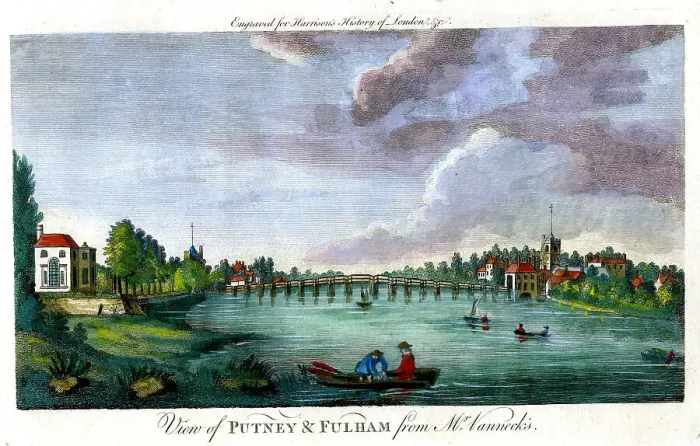 Framed Print : Putney and Fulham From Mr Nanneck'S