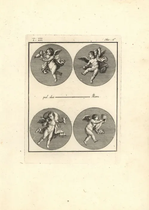 Framed Print : Four putti with symbols of Bacchus Framed Print : Four putti with symbols of Bacchus