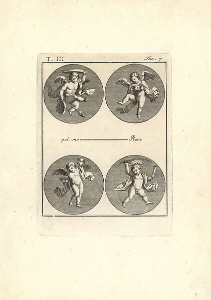 Four putti with symbols of Bacchus