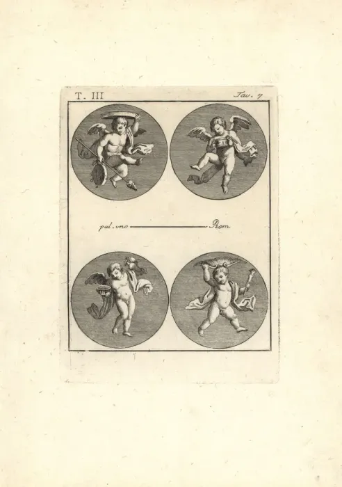 Framed Print : Four putti with symbols of Bacchus Framed Print : Four putti with symbols of Bacchus