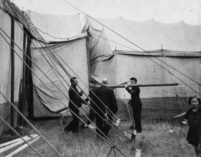 Framed Print : Putting up a Marquee Framed Print : Putting up a Marquee