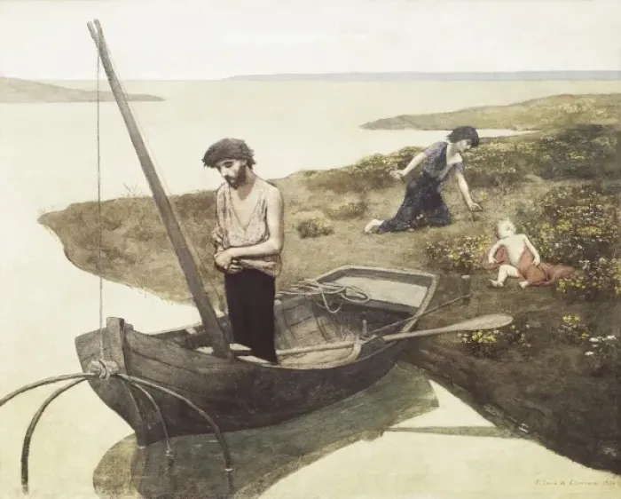Framed Print : PUVIS de CHAVANNES, Pierre (1824-1898). The Poor Framed Print : PUVIS de CHAVANNES, Pierre (1824-1898). The Poor
