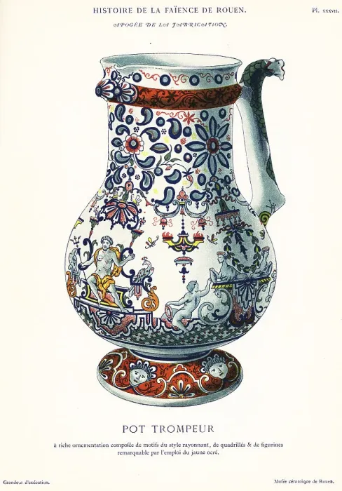 Framed Print : Puzzle jug in the festoon style, Rouen Framed Print : Puzzle jug in the festoon style, Rouen